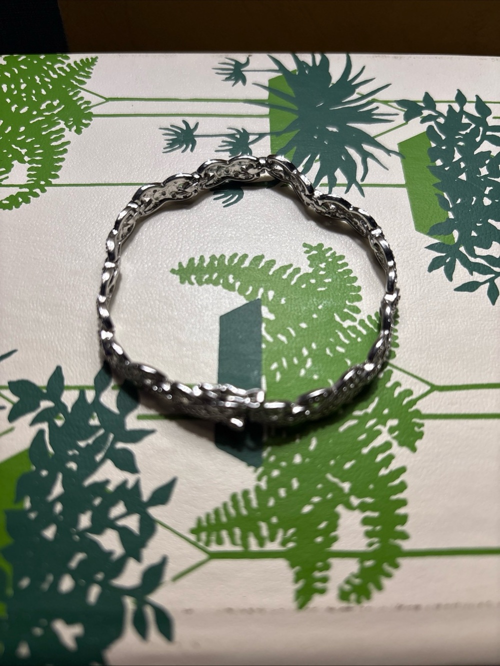 Source Unknown Silver Twisted Link Bracelet
